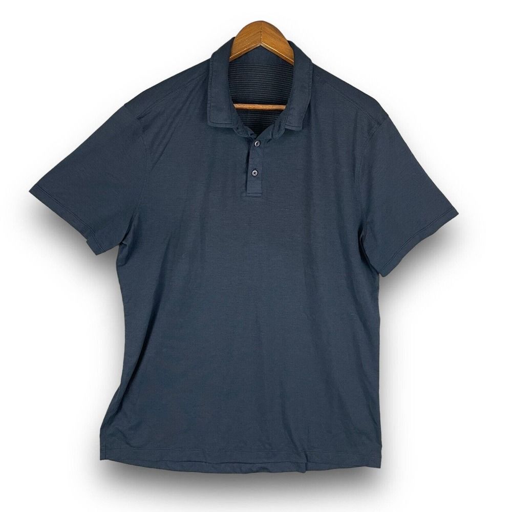Men’s Lululemon Performance Polo Shirt Size XL Navy Blue